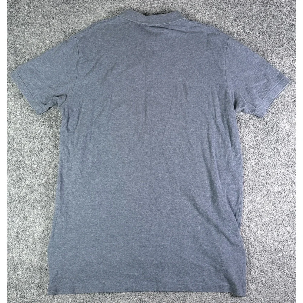 Vintage Polo Ralph Lauren Shirt Mens Large Blue Pique Cotton Short Sleeve Pony